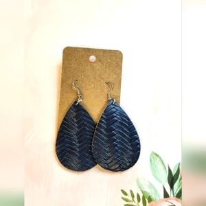 Dark Blue Teardrop Earrings